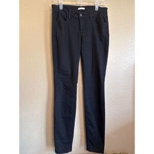 Eileen Fisher Womens Size 8 Chino Pants Skinny Slim Leg Black Jeans